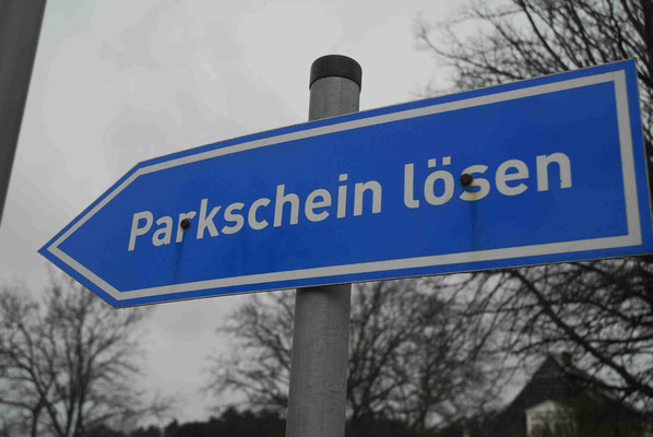 117- Hinweisschild, blau, Parkschein lösen