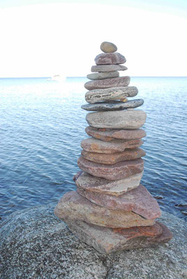 42- Steinmännchen, Steinturm, Strand, Meer