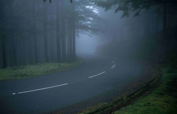 3-Straße Madeira im Nebel, Fog