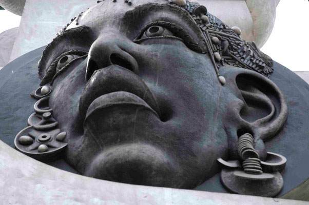 29- Bietigheim, Skulptur, Turm der grauen Pferde, Detail