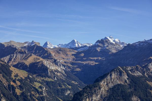 Schwalmere, Hohganthorn und Drättehorn links vom Eiger