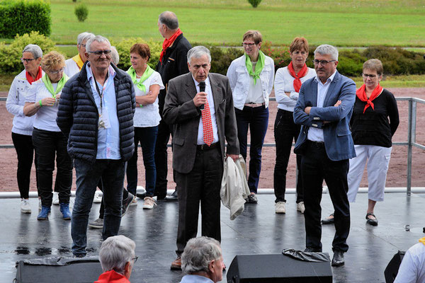 André Trelluyer, Alain Lacorne maire de Les Brulais et Jacques Daviau du Conseil Départemental