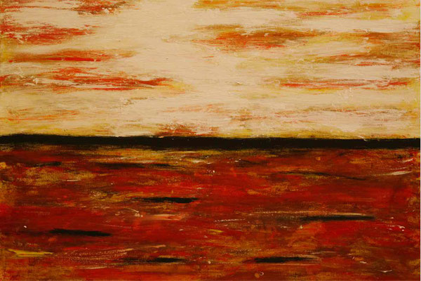 Red Land - Farbe auf Leinwand © Christopher A. Oberdorfer