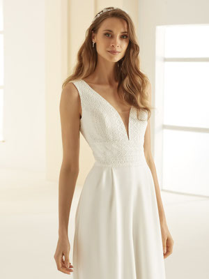 Jumpsuit mit Boho Spitze und Stretch-Crepe
