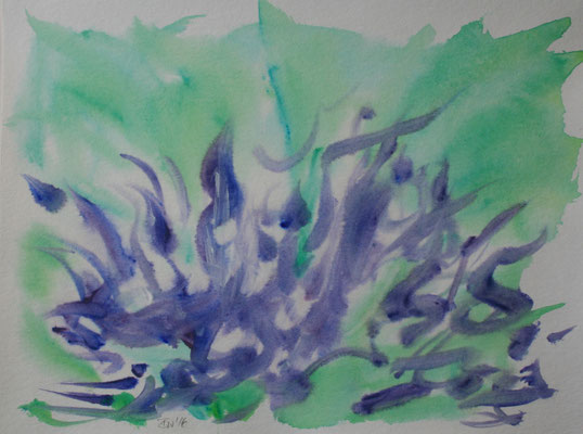 Salbeiblau, 24x32 cm, Aquarell auf Papier