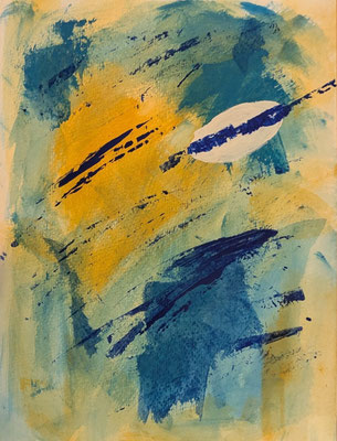 Unterwegs, 40x 30 cm, Acryl auf Papier 