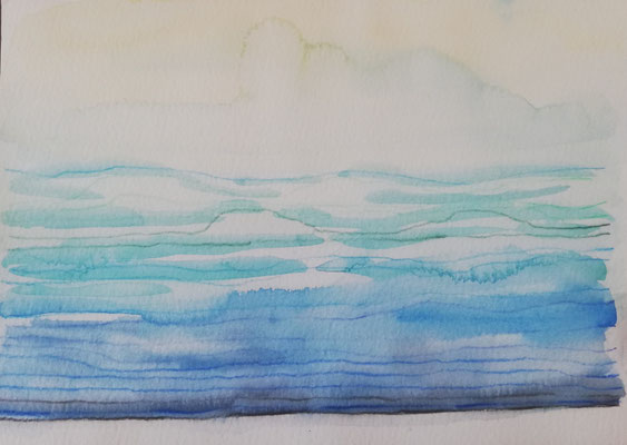 Farbspiel I 24x17 cm, Aquarell u. Stift auf Papier