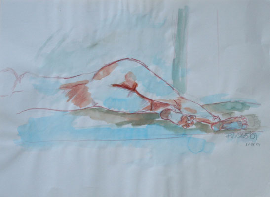 Akt Nr. 12, 30x40 cm, Aquarell auf Papier