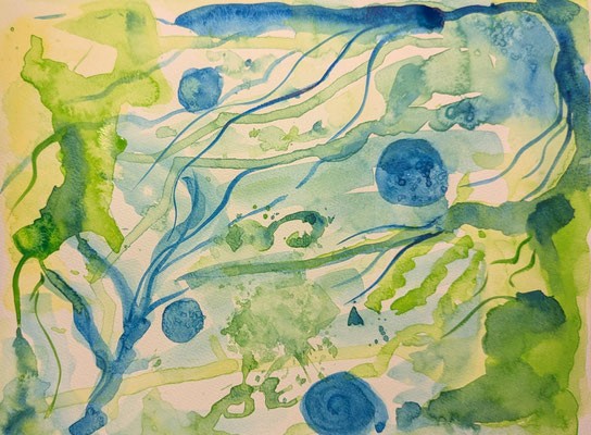 o.T., 24 x 30 cm, Aquarell auf Papier