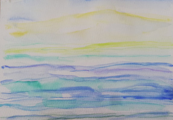 Farbspiel II 24x17 cm, Aquarell u. Stift auf Papier