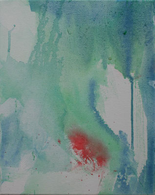 Flora: Sommerblüten IV, 30x24 cm, Aquarell auf Leinwand