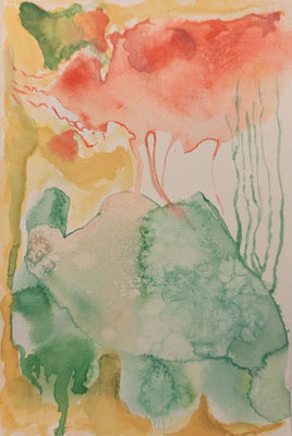 o.T., 14 x 22 cm, Aquarell auf Papier