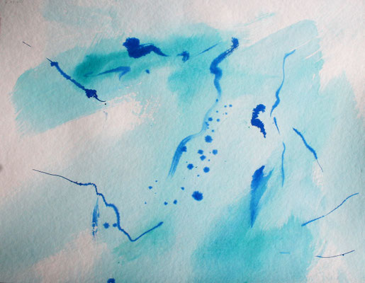 Am Meer II, 36x48 cm, Aquarell auf Papier