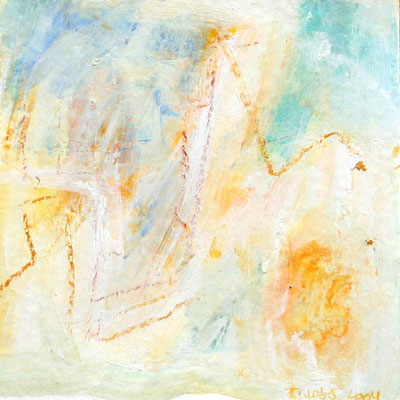 Sardinien VI, 20x20 cm, Acryl u. Ölkreide auf Papier