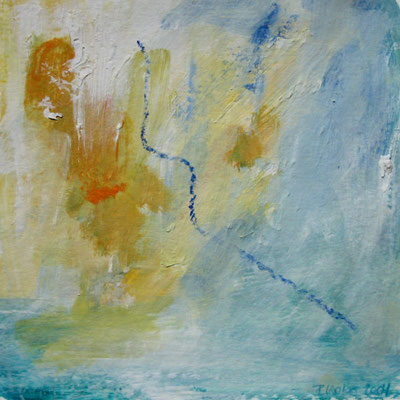 Sardinien VII, 20x20 cm, Acryl u. Ölkreide auf Papier