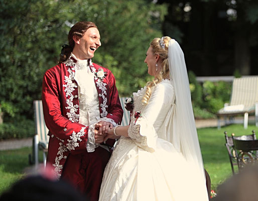 Jawort bei der freien Trauung "Barockhochzeit" – Foto von Frank Rimmler