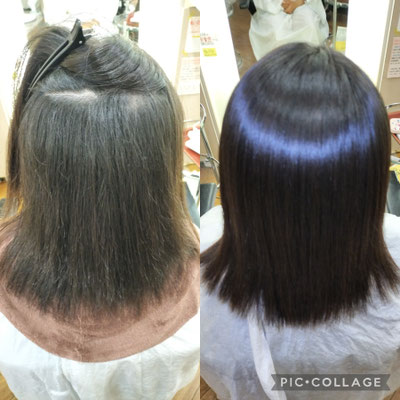 磐田・袋井からもご来店の60代女性の後ろ姿を若々しく変える大人縮毛矯正