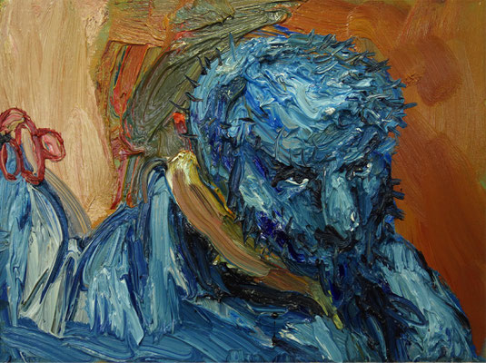 Blue Man 30 x 40 cm, oil on canvas