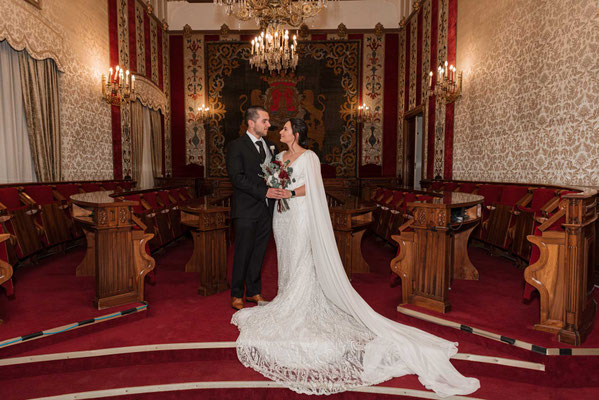 Fotografía de bodas en el ayuntamiento de Alicante  | fotografo en Alicante