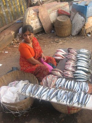 Fischverkäuferin in Goa