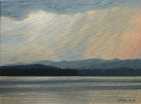 2004 Lago di Varese2 Öl auf Leinwand 30x40 cm