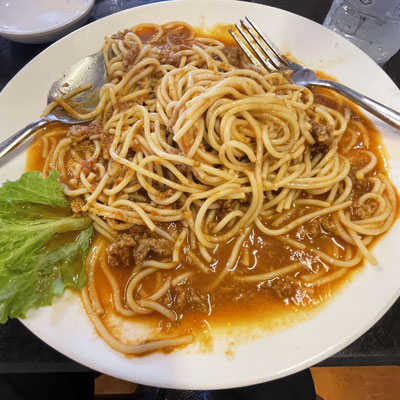 Khmer Taste Restaurant　スパゲッティミートソース