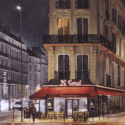 Paris: le Corail - 2019, 40 x 40 cm, Öl auf Leinwand