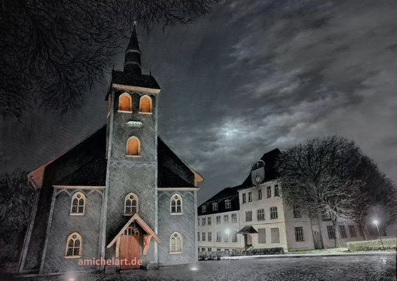 Wahrzeichen - 2023, 50 x 70 cm, Öl auf Leinwand, Motiv aus Neuhaus am Rennweg (verkauft)