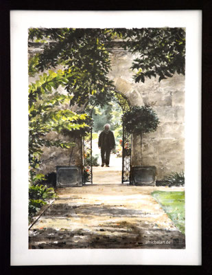 Oxford Garden - 2016, 21 x 30 cm, Aquarell auf Papier