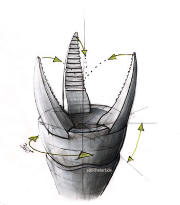 Handskizze für Designprojekt 