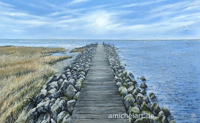 Bei den Kindern - 2025, 50 x 80 cm, Öl auf Leinwand