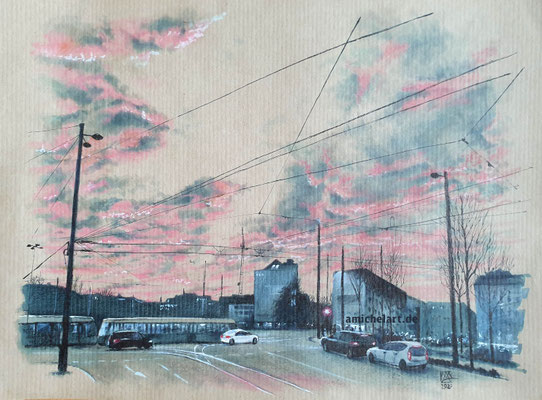 Leipzig - 2020, 21 x 29 cm, Filzstift auf Papier