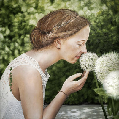 Jenni - 2021, 50 x 50 cm, Öl auf Leinwand