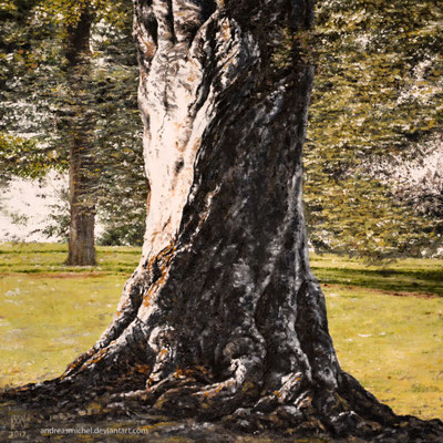 Blenheim - 2017, 40 x 40 cm, Öl auf Leinwand