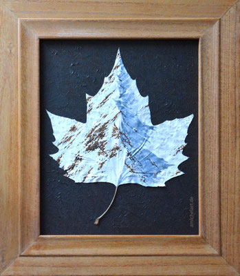 Ahorn 4 - 2017, Acryl auf Ahornblatt