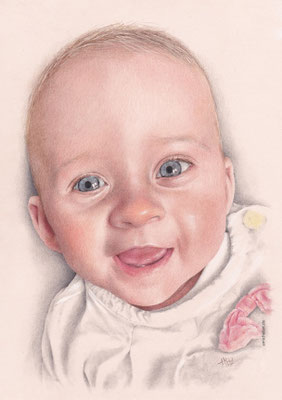 Baby - 2015, 21 x 30 cm, Buntstift auf Papier