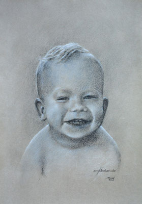 Isaac - 2016, 21 x 30 cm, Kohle auf Papier
