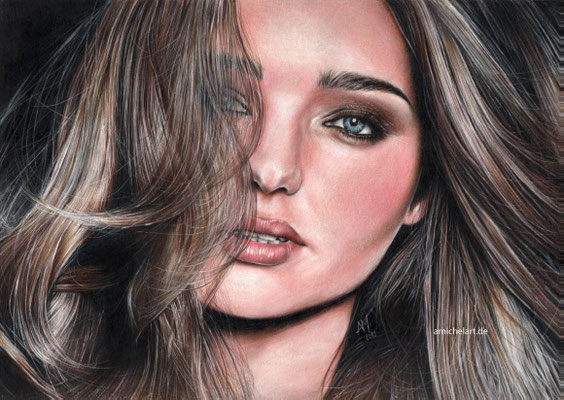 Miranda Kerr - 2013, 23 x 32 cm, Buntstift auf Karton