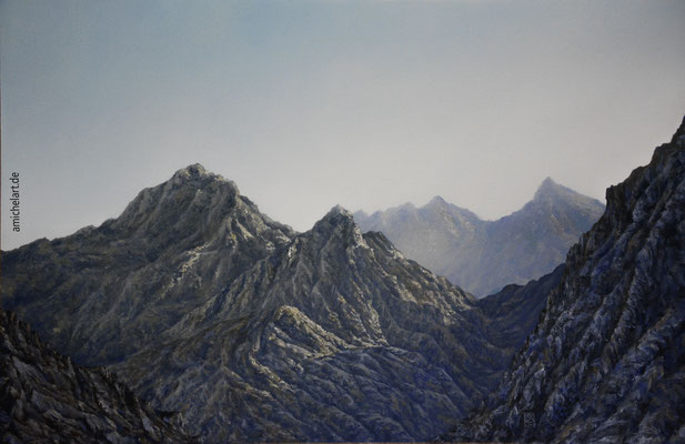 Das Rote Gebirge - 2018, 40 x 60 cm, Öl auf Malkarton