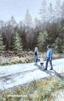 vereint - 2025, 50 x 80 cm, Öl auf Leinwand