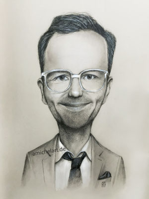 Kurt Krömer - 2021, 21 x 30 cm, Buntstift auf Papier
