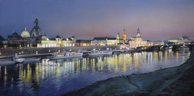 Dresden - 2021, 40 x 80, Öl auf Leinwand