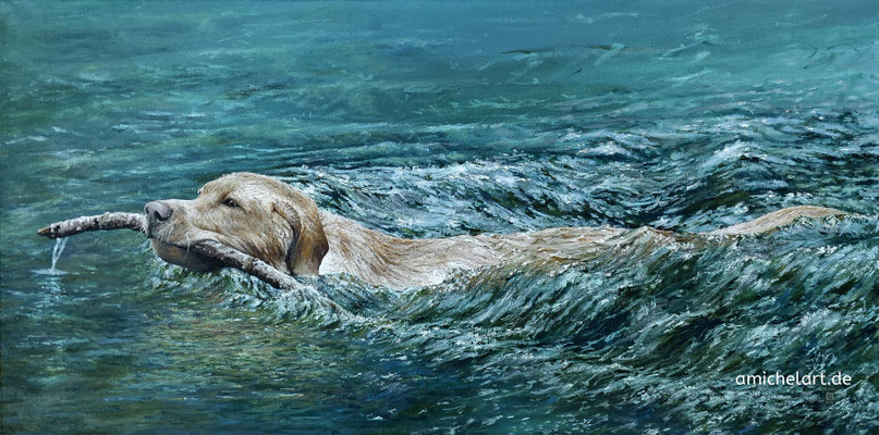 Charlie - 2024, 50 x 100 cm, Öl auf Leinwand