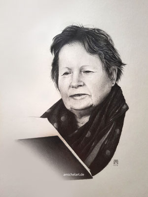 Renate - 2016, 21 x 30 cm, Bleistift auf Karton