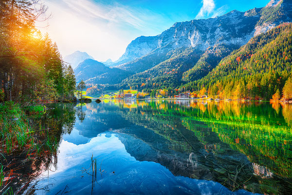 Malerischer Hintersee, oder auch liebevoll "Zauberwaldsee"genannt Ramsau b. BGD