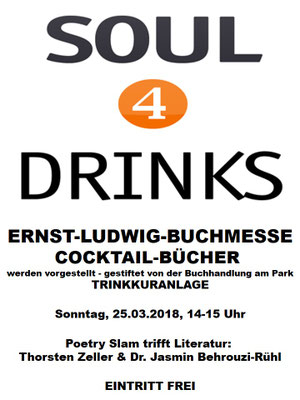 Partner der Ernst-Ludwig-Buchmesse 2018: SOUL4DRINKS - Die Cocktailbar ist ein Mitglied der Gemeinschaft der Trinkkuranlage