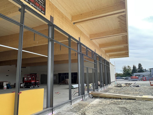 Supermarkt- Ausführungsstatik Beton, Holz und Stahlbau