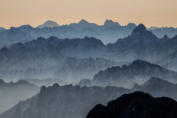 Blick vom Säntis, Appenzell, Schweizer Alpen, Schweiz
