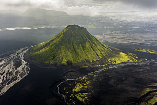 Luftaufnahme, Maelifell, Isländisches Hochland, Island