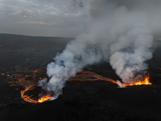 Vulkanausbruch, Sundhnúkur, Juli 2025, Island